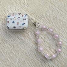 Floral Design Transparent Shiny Earphone Case, Clear Refreshing Earphone Cover, Earphone Anti-Drop Shell, Suitable Compatible With Apple Bluetooth Earphone Protective Case - Translucent - View 7