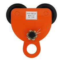 SENDERPICK Manual Sliding Trolley With Track Rollers 2T Joist Trolley Beam Trolley - Orange and Black - View 7