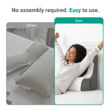 Wedge Pillow For Bed | All-In-One Ergonomic Bed Wedge Pillow – Design For Ultimate Sleep, Reading & Recovery Support, With Cooling Memory Foam & Anti-Slip Honeycomb Cover - White - View 8