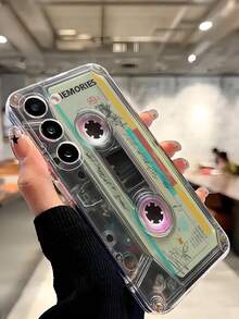 Creative Personalized Cassette Tape Phone Case Transparent Soft Shell Protective Cover Compatible With Samsung Galaxy A04e/12/A13/A14/A34/A50/A52/A53/A54/S21/S22/S23/S24/S25/S25Ultra, This Is 2D Image, Not 3D Image [International Version, Not Local Version] - Clear - View 7
