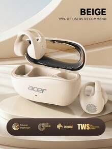 Acer 宏碁 OHR555Pro 开放式无线蓝牙耳机，耳挂式设计，佩戴舒适，高保真立体声，内置高清麦克风，具备降噪功能，适合运动、跑步、骑行等场景，超长续航，男女通用，是馈赠佳品。 - 均碼 - 查看 15