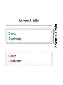 1 Roll Food Storage Safety Date Marking Label Stickers, Handwritten Stickers, Spice Bottle Blank Label Seals, Date Stickers, Kitchen Fridge Organization Classification Label Stickers, Removable Adhesive Stickers - Peelable Self-adhesive Stickers - View 2