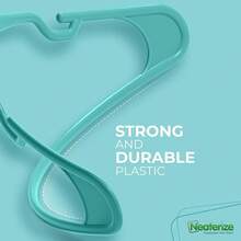 Clothes Hangers Plastic 50 Pack For Adults - Plastic Hangers, The Perfect Coat Hanger And Space Saving Clothes Hangers For Closet, Percheros Ganchos Para Colgar Ropa Hangars - Aqua Hangers - Aqua - 查看 6