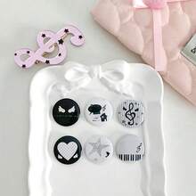 Ghim cài áo hình trà sữa trân châu mini dễ thương, ghim cài áo trang trí sổ kế hoạch hình hoạt hình đáng yêu 25mm, trâm cài Kawaii. - 6 cái/bộ - Xem 10