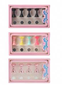 3-Piece Set (15 Pcs) - Nail Art Tray, Nail Art Stand Set (Base Only), Nail Art Press Stand, Nail Art Practice Hand Tray, Pre-Coated Nail Art Stand, Nail Art Display Rack, Home Nail Salon Starter Kit (Pink) - Multicolor - View 17