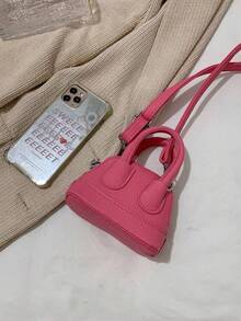 1 Paket Tas Mini Shell Fashion Baru 2025 untuk Anak Perempuan, Tas Selempang Kulit PU Warna Permen Lucu untuk Penggunaan Sehari-hari (Termasuk Gantungan Unicorn) - Tas tangan PU + liontin - View 8