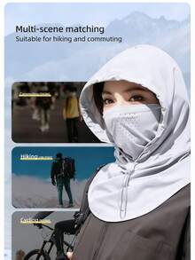 Bộ khẩu trang và mũ nhẹ, thoáng khí và chống tia UV này phù hợp cho cả nam và nữ, có thể dùng làm khẩu trang, mũ chống nắng hoặc mũ đi xe đạp. - Nhiều màu - Xem 9