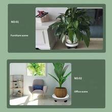 Universal Round Flower Pot Tray Flower Pot Base With Removable Rolling Wheels - Multicolor - View 6