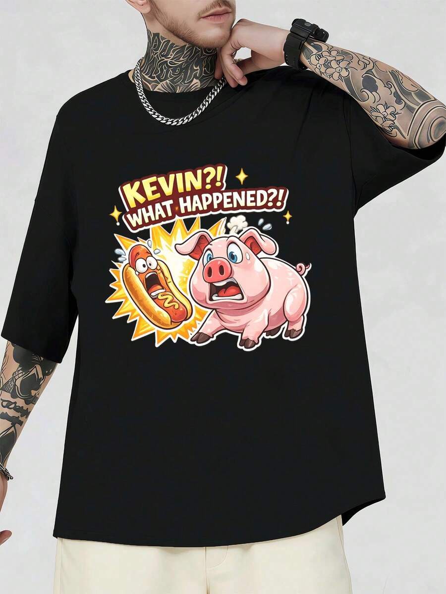 T-shirts pour hommes - Noir - Voir 1