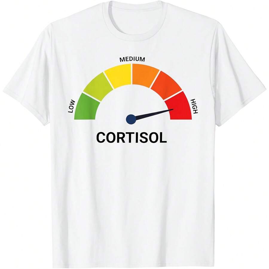 The Health Effects Of High Cortisol Levels T-Shirt - White - View 1