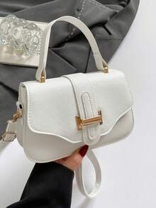 Túi vuông phong cách Pháp cổ điển, mẫu mới độc đáo mùa hè 2025, túi đeo chéo vai sang trọng, thời trang dành cho người đi làm. - trắng - Xem 7