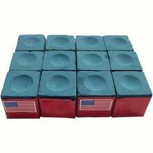 12pcs/Set Cocoa Powder For Billiard Cue, Snooker Chalk - Blue - View 2
