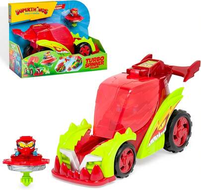 SUPERTHINGS KAZOOM Power – Turbo Spinner Villano. Vehículo con Lanzador de peonza. Incluye 1 Turbo Spinner y 1 Kazoom Exclusivo,Entrega 24/72H