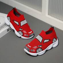 1双儿童可爱卡通图案软底休闲运动鞋，适合夏季、上学和日常穿着 - 紅色 - 查看 5