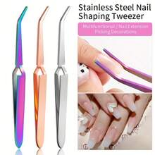 Nagelstylingklämma Nagelklämma med multifunktion Kristallljusterapi Nagelförlängning Specialformande pincett Nagelkonstverktyg - Multifärgad - Visa 6