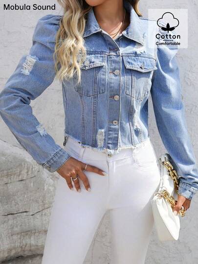 Chaqueta de moda casual Mobula para mujer, adecuada para primavera/verano, festivales, uso diario, fiestas de cumpleaños, fiestas de regreso a la escuela, fiestas de solteros, viajes, actuaciones en el escenario, fiestas de té, aeropuertos