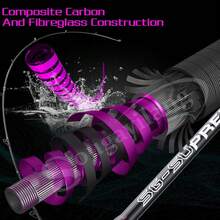 Fishing Rod And Reel Combo, Medium Fishing Pole With Baitcasting Reel Combo, 2-Piece Baitcaster Combo - C-purple-leftHanded - View 4