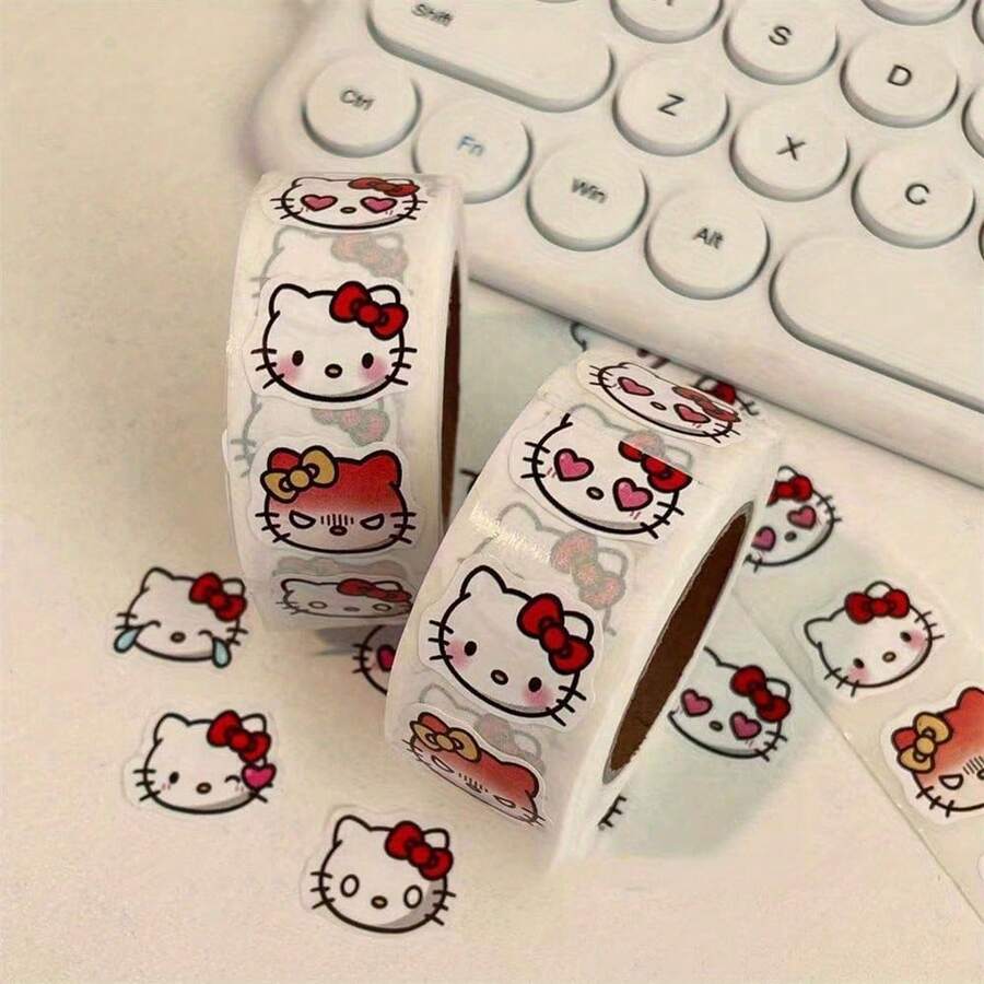 SANRIO 1 Roll Sticker Set - Colorful Stamps For Scrapbooking, Gift Wrapping, Party Favors And DIY Crafts - Matte Finish, Reusable Sticker Roll, Suitable For Home, Office And Commercial Use - Multicolor - View 1
