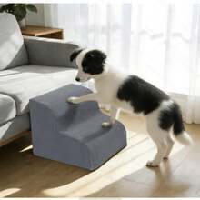 2-In-1 Dog Stairs & Ramp, High-Density Foam Pet Steps With Extra-Wide Non-Slip Surface, Orthopedic Pet Ladder For Senior/Injured Pets, Small Cats Access To Beds & Couches - Light Grey - View 5