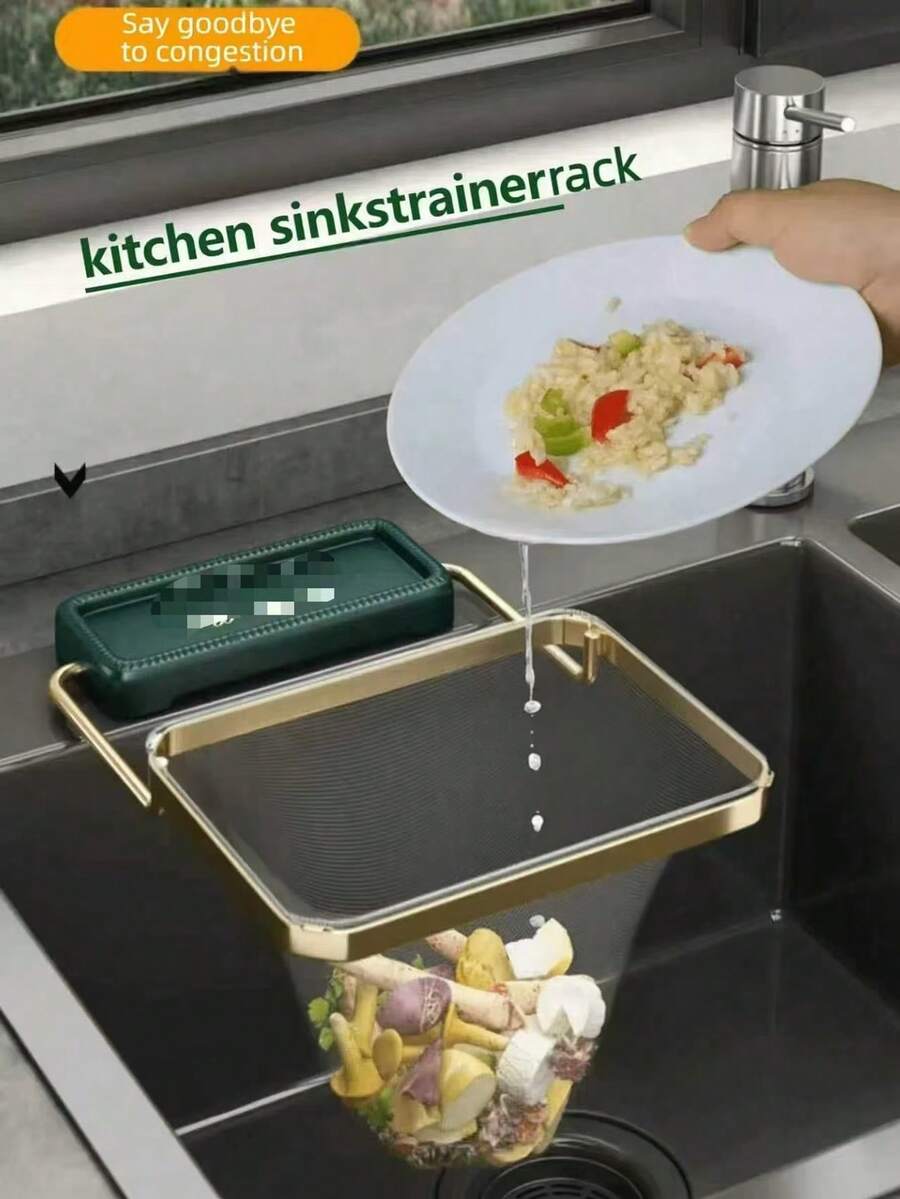 1 Set Premium Kitchen Sink Drain Filter - Collapsible Upright Filter Basket With Disposable Mesh Drain Strainer, Effectively Traps Food Debris And Easy To Clean - Space-Saving, Reusable Design,Kitchen Accessories, A Must-Have Kitchen Tools Gift For Home Chefs, Space-Saving Storage For Kitchen Organizers , Christmas Kitchen Gifts Idea - Multicolor - View 1