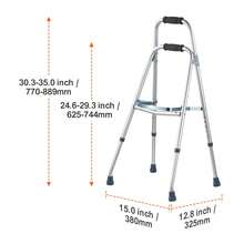 Folding Hemi Walker, One Arm Folding Walker For Seniors With 6-Level Adjustable Height, Lightweight Aluminum | Side One-Hand Style Mobility Aid For Elderly Handicapped Disabled, Up To 350LBS - Silver - View 10