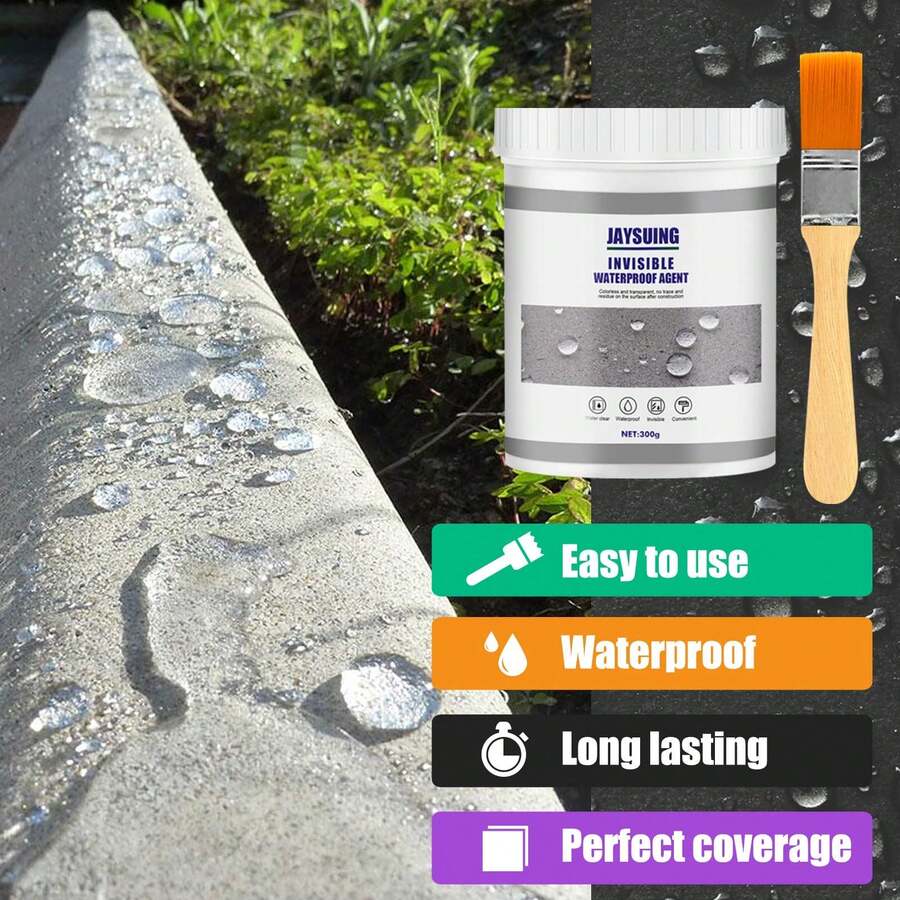 Super Strong Bonding Sealant - Invisible Waterproof Agent for Reliable Leak Repairs, Transparent Waterproof Insulating Adhesive for Wall Mending and Toilet Anti-Leak Coating,300g - A - Ver 1