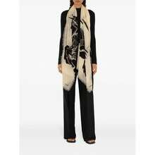 BURBERRY - Unisex Mu Large Wide EKD Wool Scarf - VẢI - Xem 2