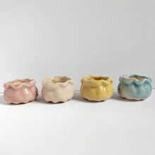 Nordic Style Ceramic Flower Pot In Bag Shape, Small Succulent Planter, Suitable For Desktop/Shelf/Windowsill Decor, Balcony And Garden Decoration, Cute Desktop Decor, Ideal Gift For Plant Lovers And Home Decor - Small Vase - View 8