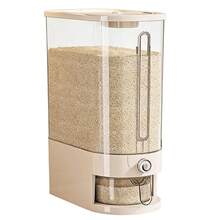 5/10KG Rice Dispenser Container Cereal Dispenser Box Dry Food Grain Storage Home,Press-Type Rice Bucket, Household Insect-Proof And Moisture-Proof Sealed Grain Storage Container - Transparent - View 2