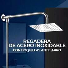 ELE-GATE Regadera Cuadrada Tipo Lluvia de Acero Inoxidable - A - Ver 3