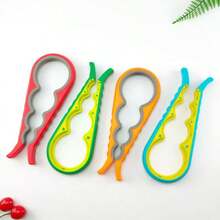 1pc Multi-Function Non-Slip Bottle Cap Opener, Manual Kitchen Can Opener, 4-In-1 Household Jar Lid Twist Opener, Creative Can Opener - Multicolor - View 5