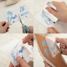 Personalized Waterproof Bride Heart-Shaped Wedding Shoe Stickers, Customizable Text And Date, Glitter Name And Phrase Stickers, High Heels Wedding Anniversary Gift For Bride And Bridesmaids - Multicolor - View 6