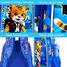 16" Kids Backpack For Boys, 3PCS Tiger Preschool Bookbags, Cool Kindergarten School Backpacks And Lunch Box - Backpack - View 4