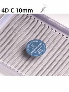 每盒800片，20排，超大容量托盘，蓬松3D/4D/5D/6D/8D/10D/2D俄式浓密预制睫毛簇，超快速嫁接，纤细纤长根部，进口韩国PBT纤维，超黑超柔软，C/D卷度，8-15mm预制睫毛簇，专业级 - C - 查看 27