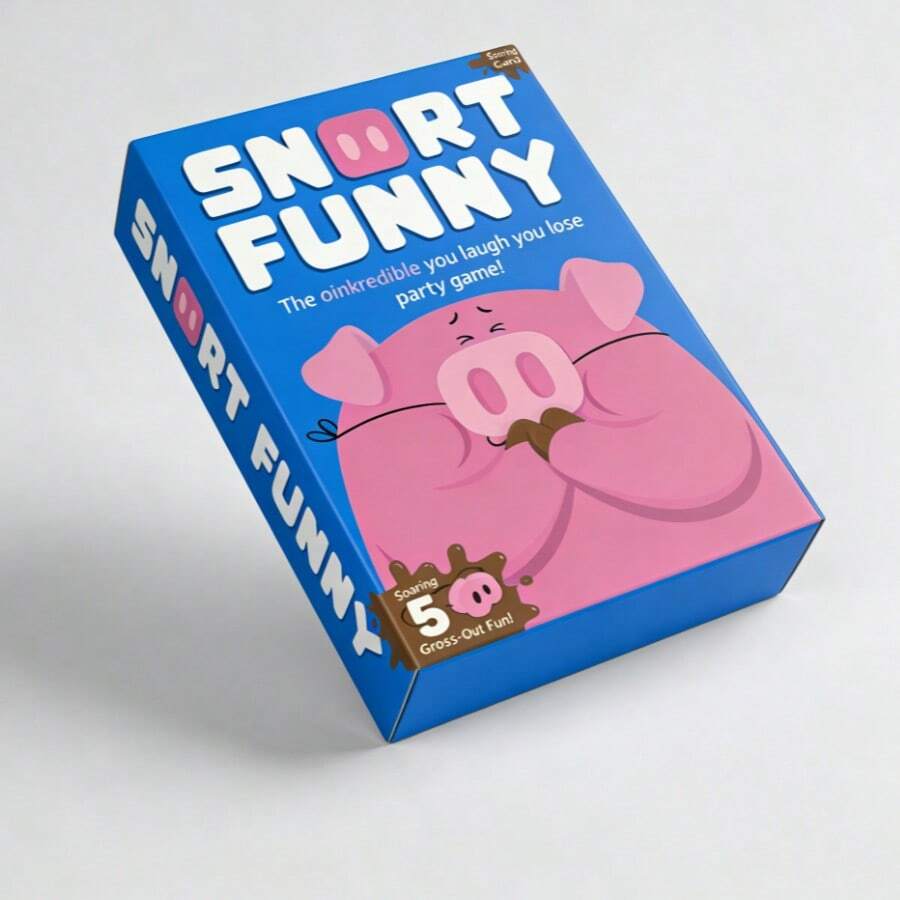 Snort Funny Party Game – Family-Friendly Puzzle Game With 150 Cards For Hilarious Gatherings - Hồng - Xem 1
