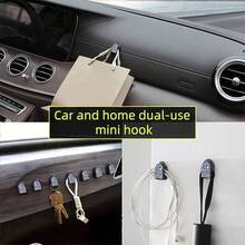 5/10pcs Silver Rhinestone Car Hooks, Can Be Installed On Seats And Center Console, Full Rhinestone Design Exquisite And Eye-Catching, Sturdy Material With Good Load-Bearing, Installation Does Not Damage Interior - Silver Diamond Self-adhesive Hooks - View 5