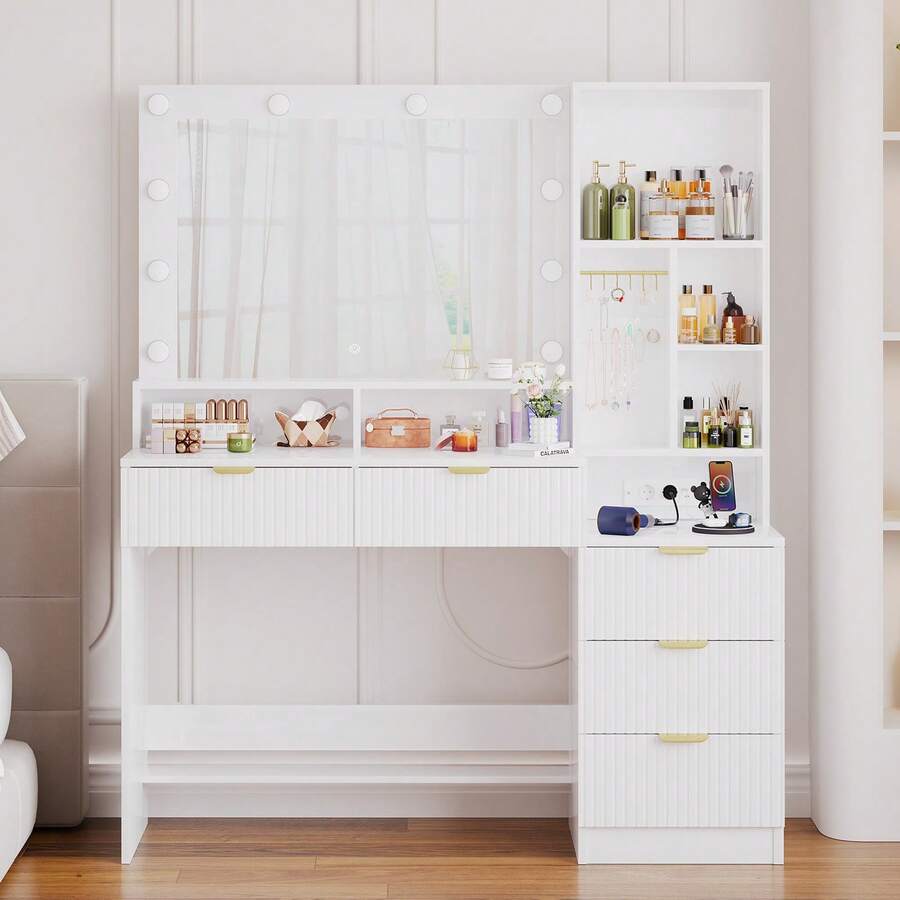 Devoko Vanities & Vanity Benches - White - View 1