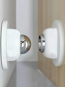 1/2个强力磁性门挡，适用于门底，双面胶，哑光黑门挡，降噪硅胶材质，无需钻孔即可轻松安装 - 多色 - 查看 8