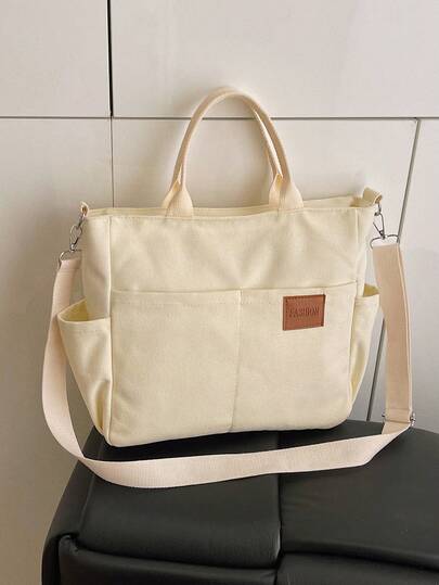 Multi-Pocket Canvas Handbag | Xuan Interprets The Full Scene Commuting Aesthetics Metal Buckle Adjustment System * Double Side Bag Design A Of Equipment To Unlock The Practical Visual Sovereignty Of Commuting, Travel And Daily Life All-Round Three-Mode Matrix: Two Standard Adjustable Shoulder Strap Systems