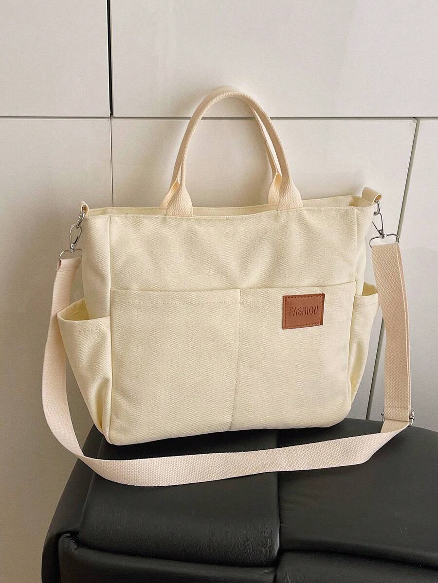 Multi-Pocket Canvas Handbag | Xuan Interprets The Full Scene Commuting Aesthetics Metal Buckle Adjustment System * Double Side Bag Design A Of Equipment To Unlock The Practical Visual Sovereignty Of Commuting, Travel And Daily Life All-Round Three-Mode Matrix: Two Standard Adjustable Shoulder Strap Systems - Multicolor - View 1