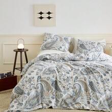 Blue Paisley Duvet Cover King 100 Cotton Vintage Floral Duvet Cover 3 Pcs Set 1 Boho Brown Flower Duvet Cover With Zipper Ties 2 Pillowcases Luxury Retro Bohemian Bedding Set Soft Comfy - KingVintageBohoPaisl - View 5