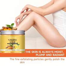 114g Turmeric Lemon Body Scrub, Containing Turmeric Root, Lemon Fruit, And Collagen, Helps Skin Look Radiant, Gently Exfoliates And Smoothens Skin, Daily Body Skin Care - AHA - View 5