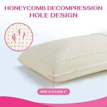 Talalay Latex Pillow, Queen Size Bed Pillow For Sleeping, Extra Soft Natural Latex Sleeping Pillow For Back, Stomach Or Side Sleepers, Removable Breathable Cotton Cover - QueenExtraSoft - View 6