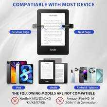 Remote Page Turner Compatible With Kindle Paperwhite, Oasis, Scribe EBook Readers, Can Be Used With IPad Tablets For Remote Control Functions Like Page Turning, Photography, Video Recording - CH19 - View 3