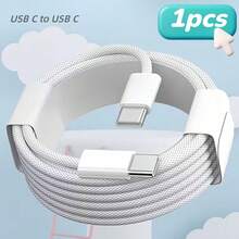 1 pieza Cable de datos trenzado de 3.3FT/100CM compatible con iPhone 17 Series, transferencia de datos de alta velocidad y carga rápida, compatible con iPhone 17 Pro Max/17 Pro/17, Air, 16, 15, S25/S24/S23/S22/S21/S20 - Multicolor - Ver 1