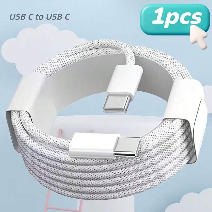 1 pieza Cable de datos trenzado de 3.3FT/100CM compatible con iPhone 17 Series, transferencia de datos de alta velocidad y carga rápida, compatible con iPhone 17 Pro Max/17 Pro/17, Air, 16, 15, S25/S24/S23/S22/S21/S20 - Multicolor - Ver 1