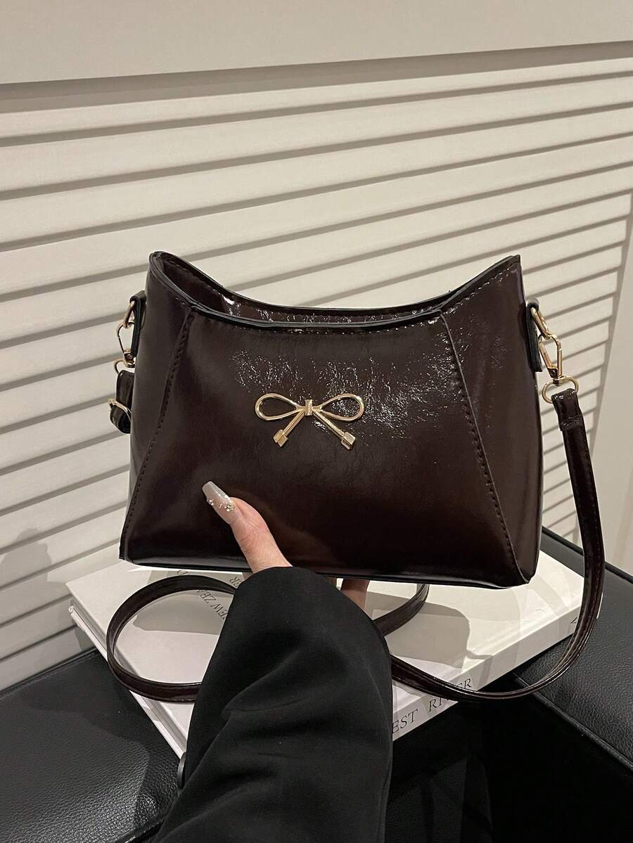 2026 New Chic Niche Shoulder Bag Underarm Bag, Versatile Commuter Handbag For Women, Winter - Coffee - View 1