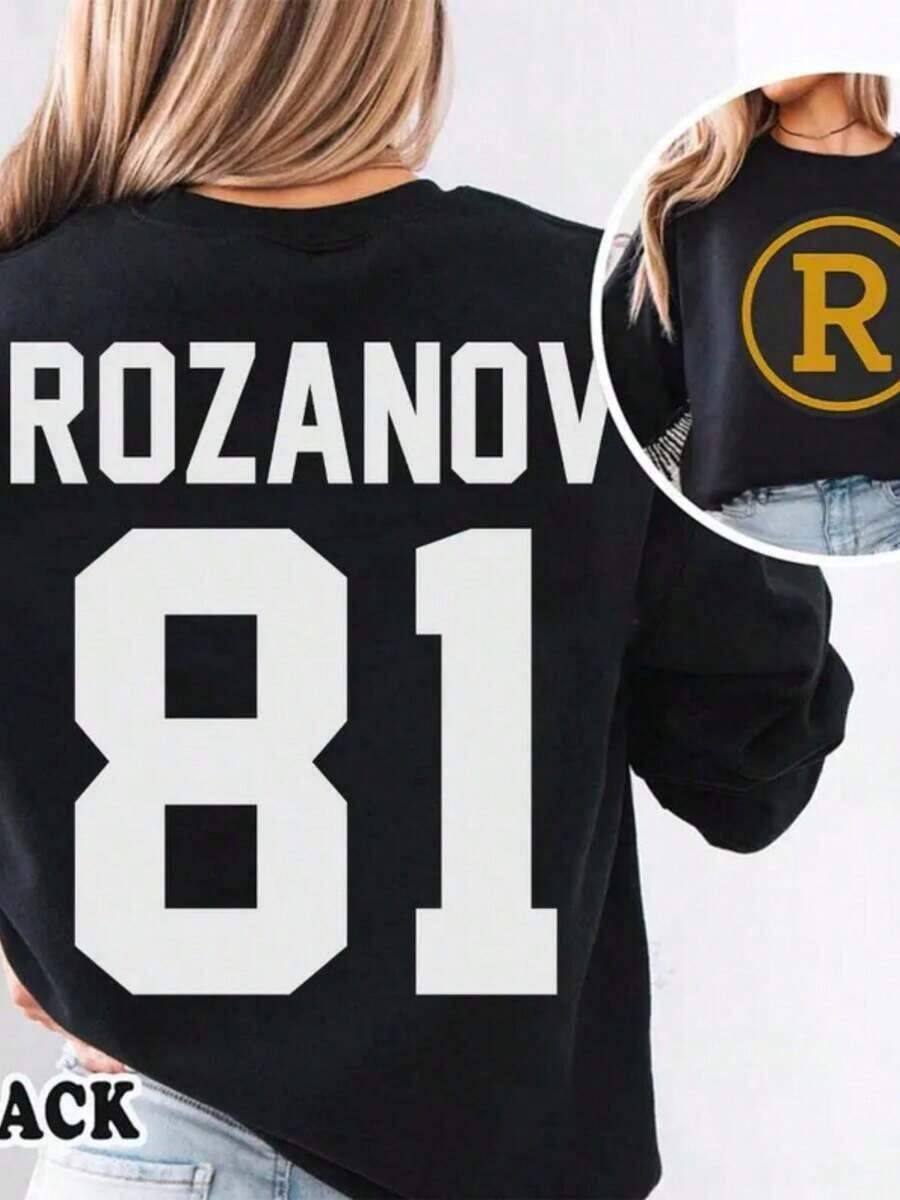 1PC Women's And Men's Boston Hockey Rozanov 81 T-Shirt Fan Gift Back-To-School Season, Valentine's Day, Mather's Day Gifts - 黑色 3 - 查看 1