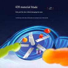 Electric Fruit And Vegetable Peeler Compact Automatic Fruit Peeling Tool. Peels In 20 Seconds. Rechargeable Cordless Design. Easy To Clean. Ideal For Home And Commercial Use. Processes Grapes, Garlic, Cherry Tomatoes, And More. - 彩色 - 查看 6