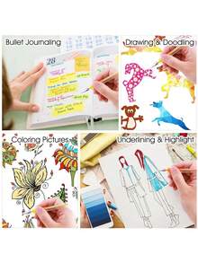 Bộ 100 ruột bút mực nhiều màu trung tính, bao gồm các màu kim loại, màu pastel, màu nhũ và màu neon, thích hợp cho sách tô màu dành cho người lớn, thủ công và các dự án nghệ thuật (màu sắc được phân phối ngẫu nhiên). - Hình dạng bút thay thế màu - Xem 5